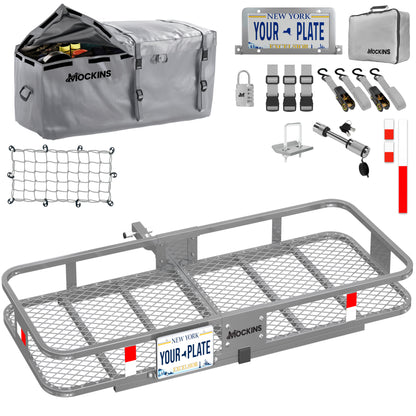 60"x20"x6" Hitch Carrier & 16 Cu Ft Cargo Bag