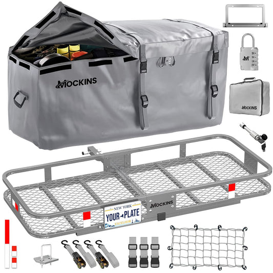 60"x20"x6" Hitch Carrier & 16 Cu Ft Cargo Bag