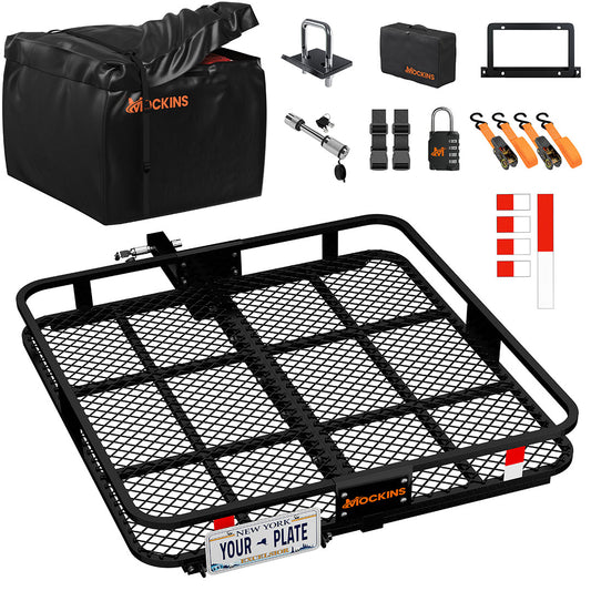 40"x40"x6" Square Hitch Carrier & 30 Cu Ft Square Cargo Bag