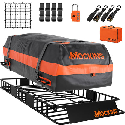 64"x39"x6" Extendable Roof Carrier & 20 Cu Ft Roof Bag