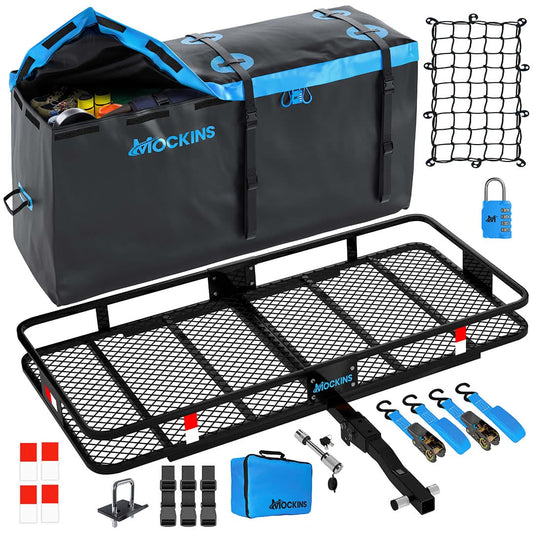 60"x24"x6" Hitch Carrier & 25 Cu Ft Cargo Bag