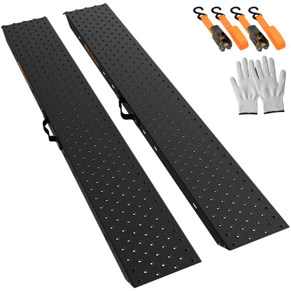 Heavy-Duty 1400 Lbs. Capacity Steel Loading Ramp Set (2-Pack)