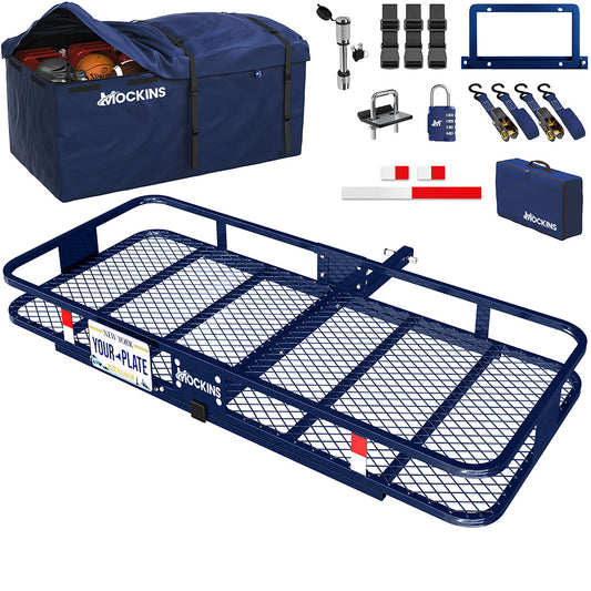 60"x30"x6" Navy Hitch Carrier & 30 Cu Ft Navy Cargo Bag