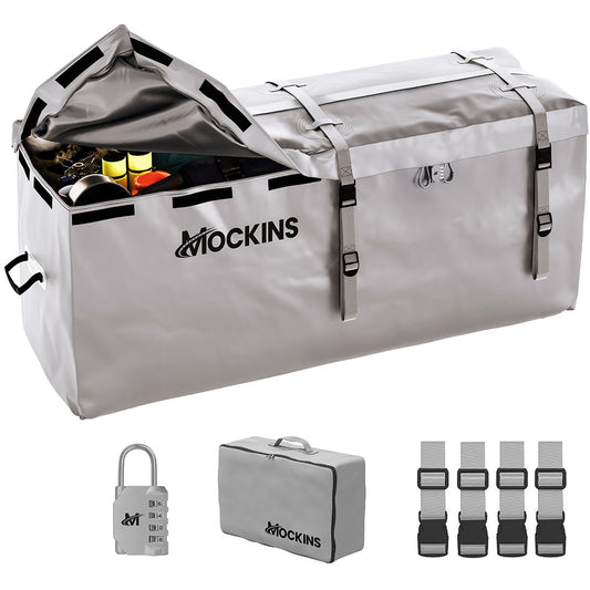 16 Cu Ft. Gray Waterproof Car Carrier Cargo Bag (58"x20"x24")