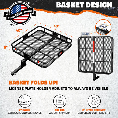 40"x40"x6" Square Hitch Carrier
