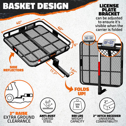 40"x40"x6" Square Hitch Carrier
