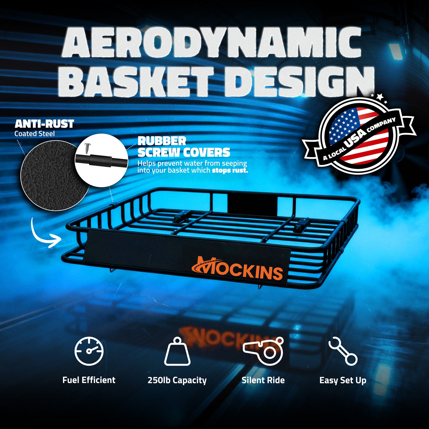 50"x36"x4.5" Extendable Roof Carrier & 18 Cu Ft Orange Roof Bag