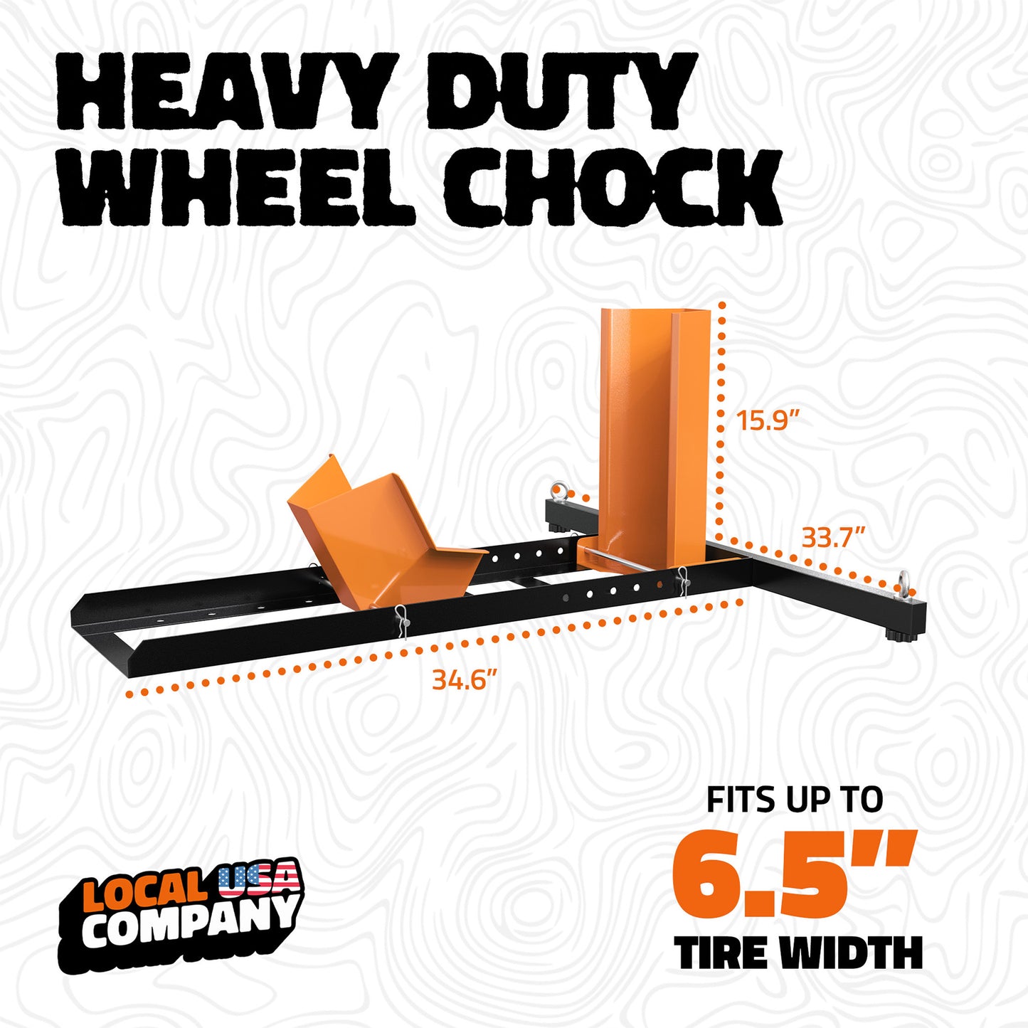 Motorcycle Front Wheel Chock with Wide Base For Up 6.5" Tires