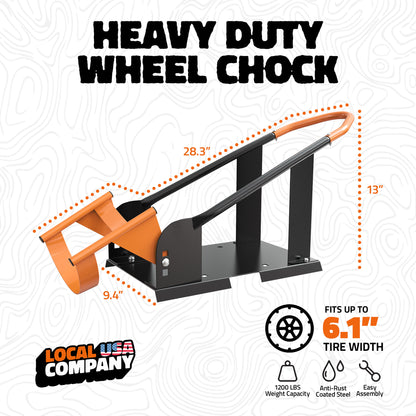 Narrow Motorcycle Wheel Chock for up to 6.1" Tires
