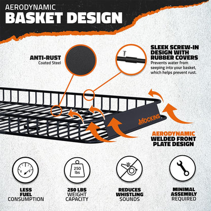 90"x50"x6" Rooftop Carrier Basket