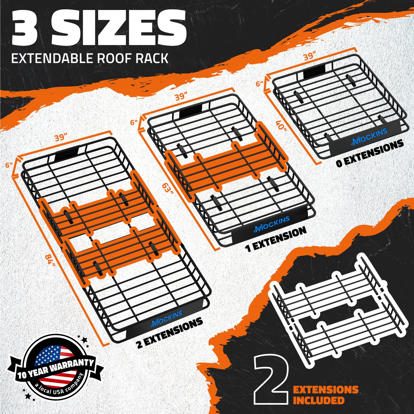 84"x39"x6" Extendable Roof Carrier & 35 Cu Ft Roof Bag