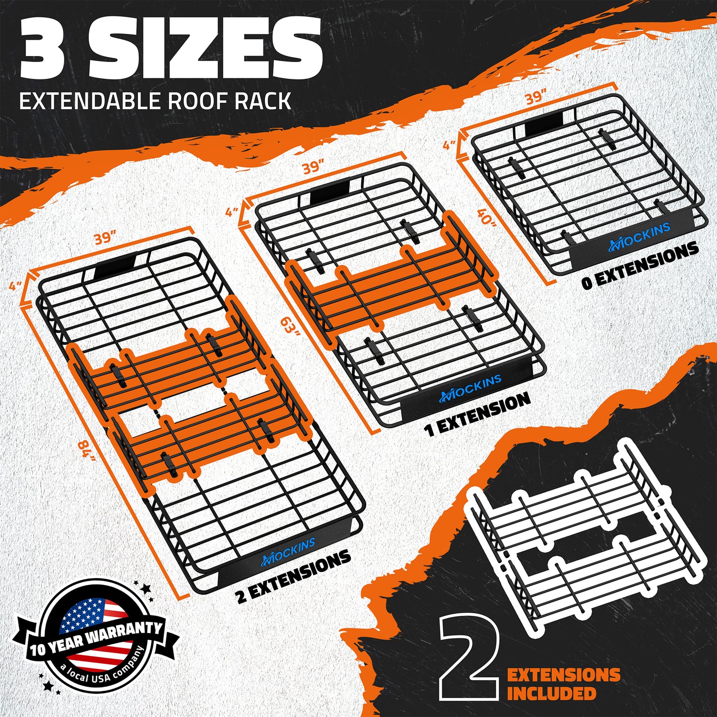 84"x39"x4" Extendable Roof Carrier & 35 Cu Ft Roof Bag