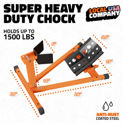1500 lbs. Capacity Motorcycle Front Wheel Chock with 14 Size Adjustments