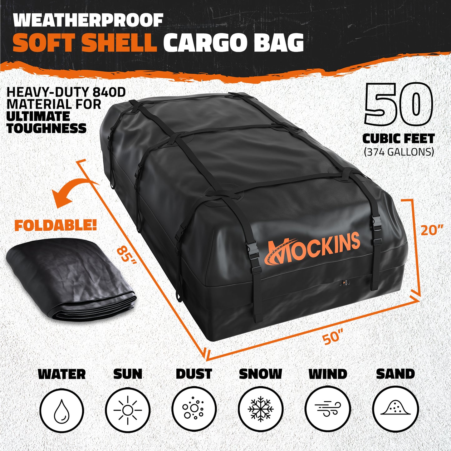 50 Cu. Ft. Rooftop Bag 85"x50"x20"