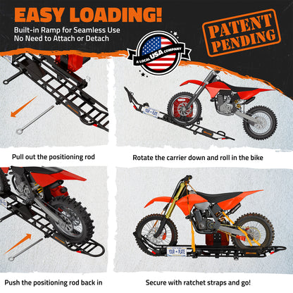 83" Dirt Bike Carrier & Tilting Loading Ramp