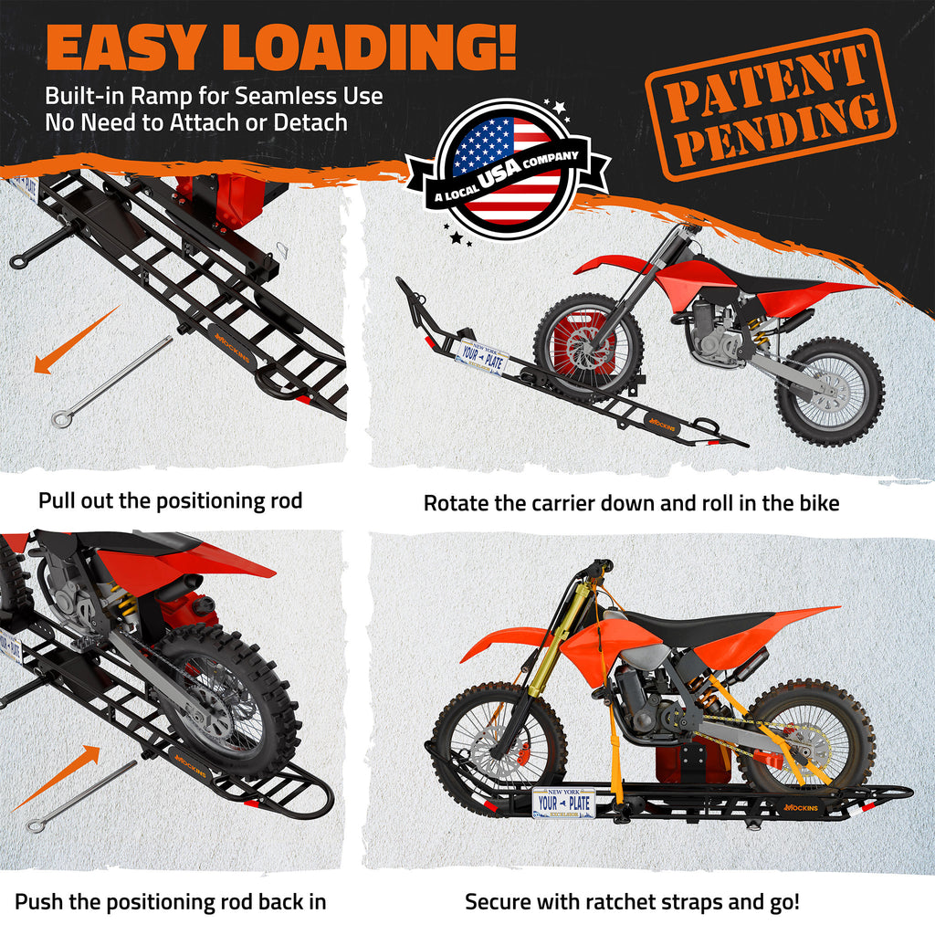 83" Dirt Bike Carrier & Tilting Loading Ramp