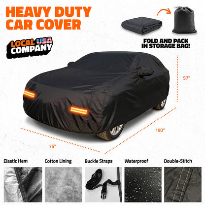 Heavy Duty Waterproof SUV Covers - Cotton Lined