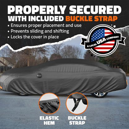 Heavy Duty Waterproof Sedan Covers - Cotton Lined