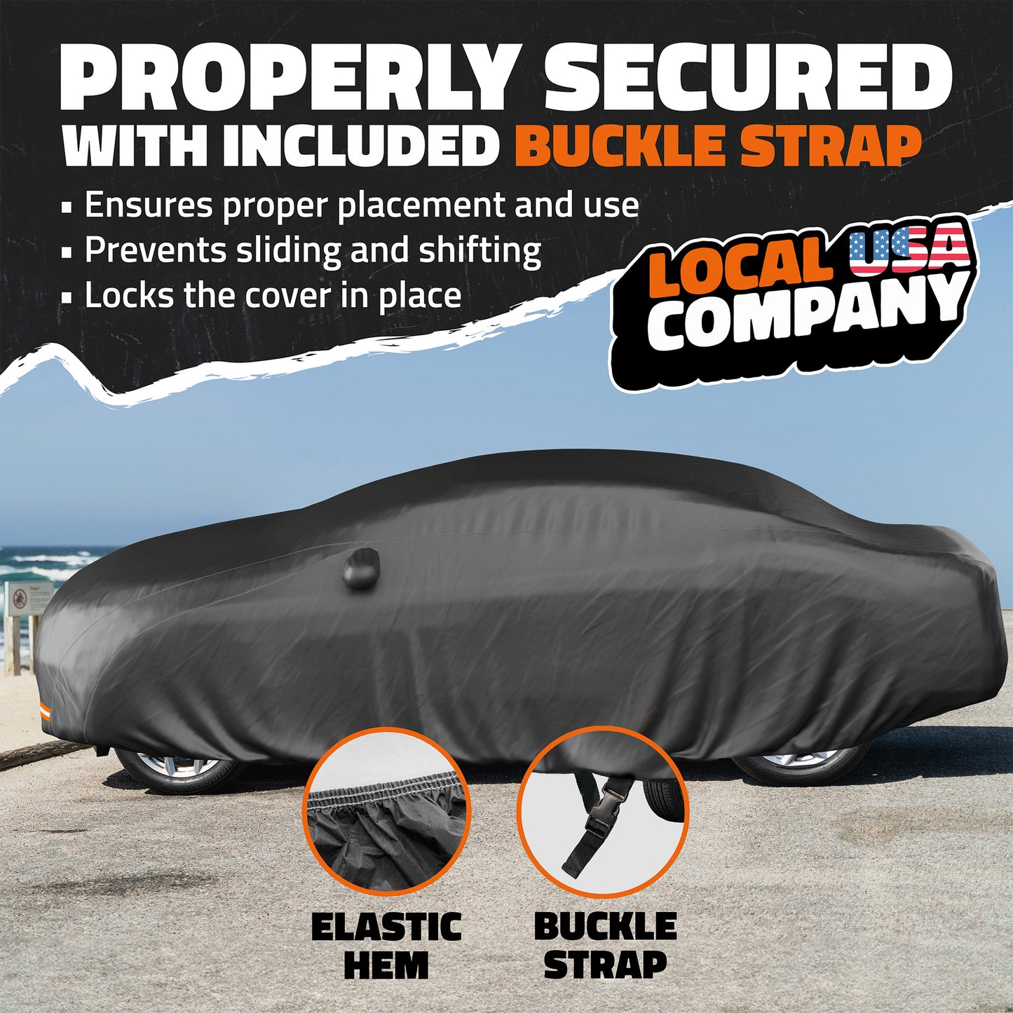 Heavy Duty Waterproof Sedan Covers - Cotton Lined