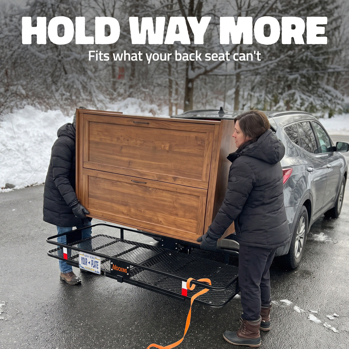 70"x30"x6" XL Hitch Carrier & 40 Cu Ft Cargo Bag