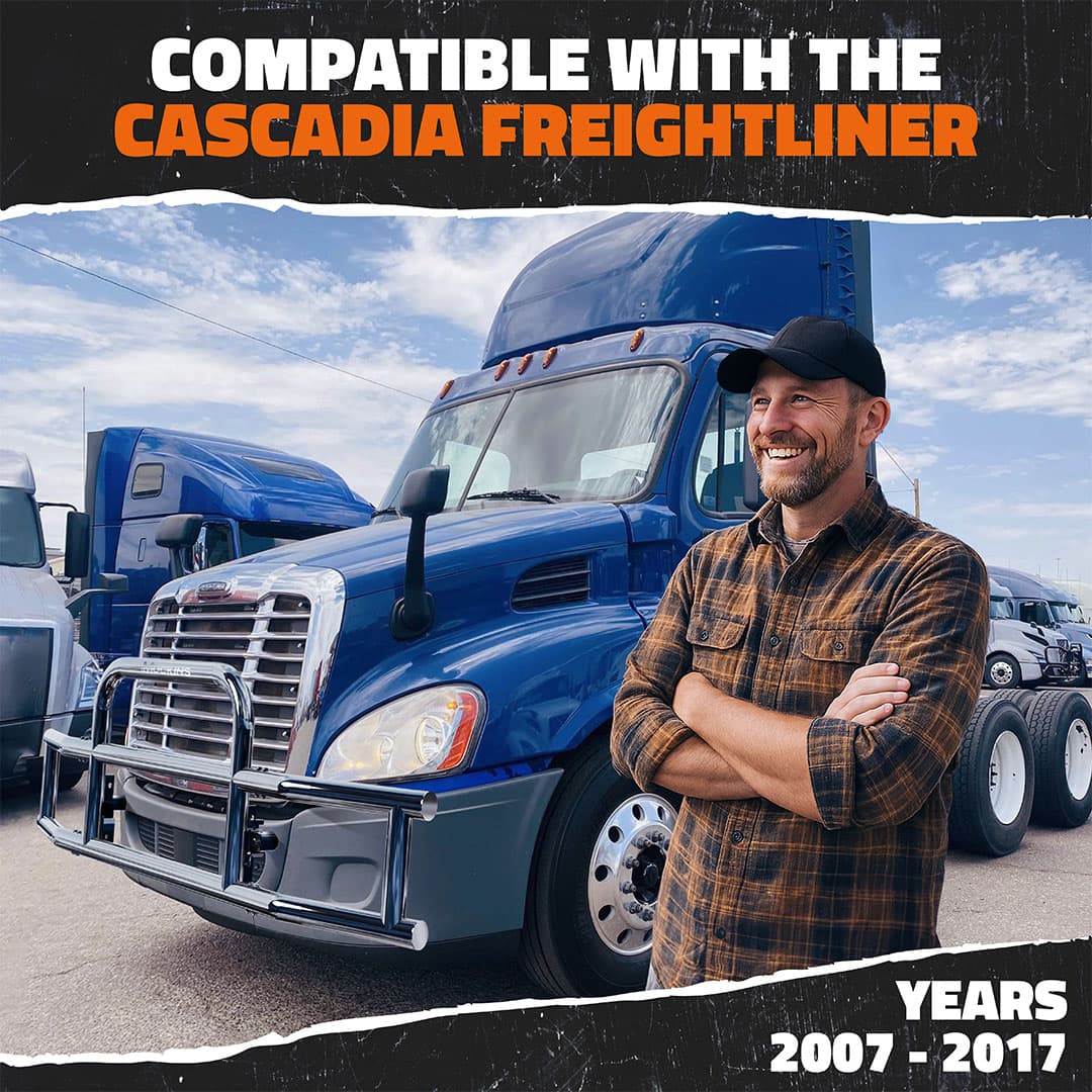 90"x11.5"x25.5" Front Bumper Guard with Mounting Brackets for Freightliner Cascadia 2007-2017