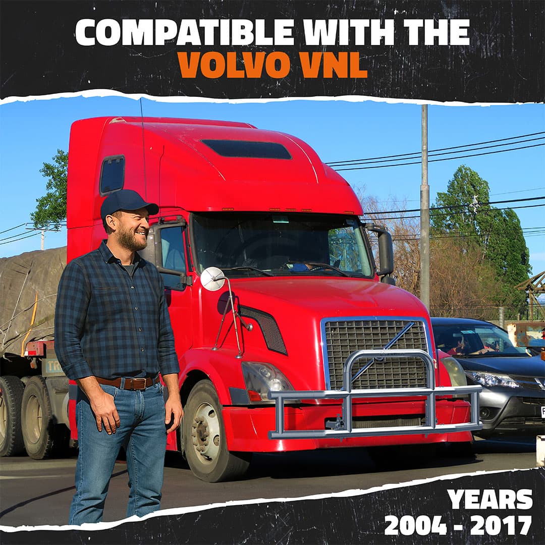 90"x11.5"x25.5" Front Bumper Guard with Mounting Brackets for Volvo VNL 2004-2017