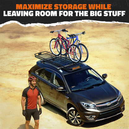 85"x24"x4" Narrow Roof Rack Carrier & 20 Cu Ft Roof Bag