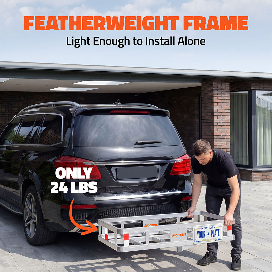 49"x22"x7" Lightweight Aluminum Hitch Carrier & 20 Cu Ft Cargo Bag