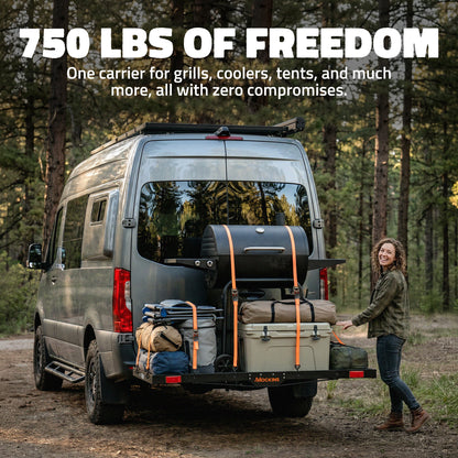 60"x19.3"x2.5" Hitch Carrier Tray with 750 lbs. Capacity