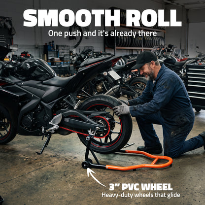 Front & Rear Motorcycle Wheel Stand Lift Combo Set