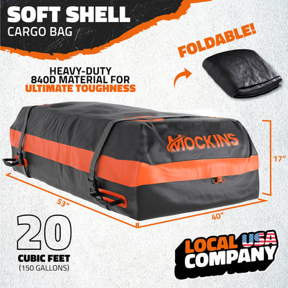 64"x39"x5" Extendable Roof Carrier & 20 Cu Ft Roof Bag