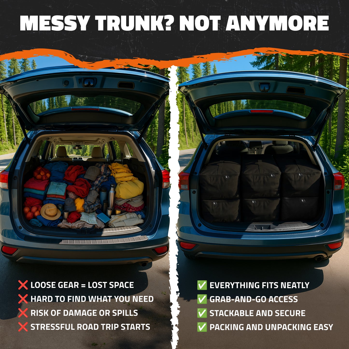 29"x23"x12" Cargo Bag Packing Cubes - Set of 6