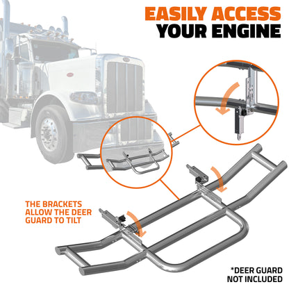 Front Bumper Guard Mounting Brackets for Peterbilt 386 / 587 2022-2026 (Brackets ONLY)