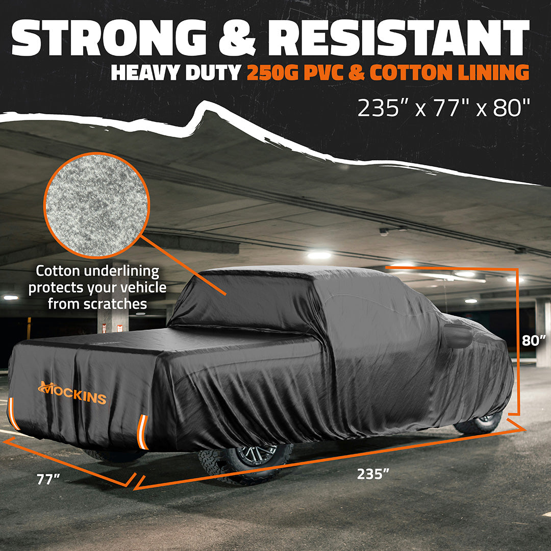 Heavy Duty Waterproof Truck Cover - Cotton Lined