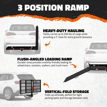 60"x30"x5" Wheelchair Hitch Carrier & Ramp