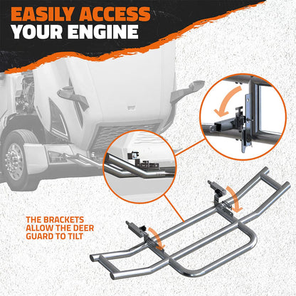 Front Bumper Guard Mounting Brackets for Volvo VNL 2004-2017 (Brackets ONLY)