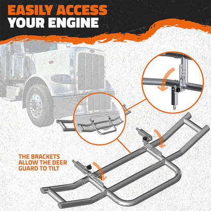 Front Bumper Guard Mounting Brackets for Peterbilt New Models (Brackets ONLY)