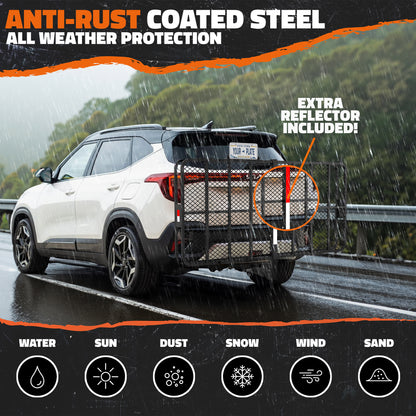 72"x36"x6" XXL Hitch Carrier + Rear Lights