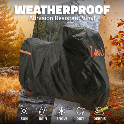 91"x49"x39" Heavy Duty 250g PVC Motorcycle Cover with Cotton Lining