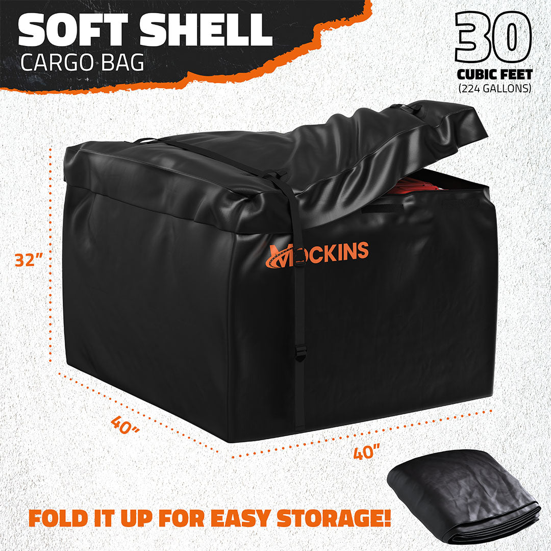 40"x40"x6" Square Hitch Carrier & 30 Cu Ft Square Cargo Bag