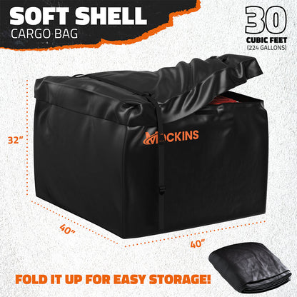 40"x40"x6" Square Hitch Carrier & 30 Cu Ft Square Cargo Bag