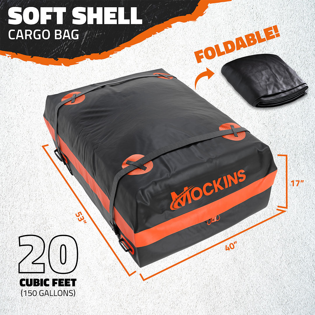64"x39"x6" Extendable Roof Carrier & 20 Cu Ft Roof Bag