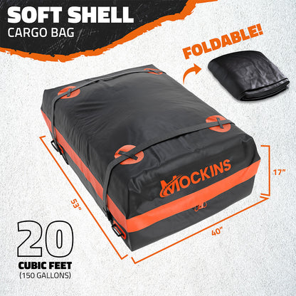64"x39"x6" Extendable Roof Carrier & 20 Cu Ft Roof Bag