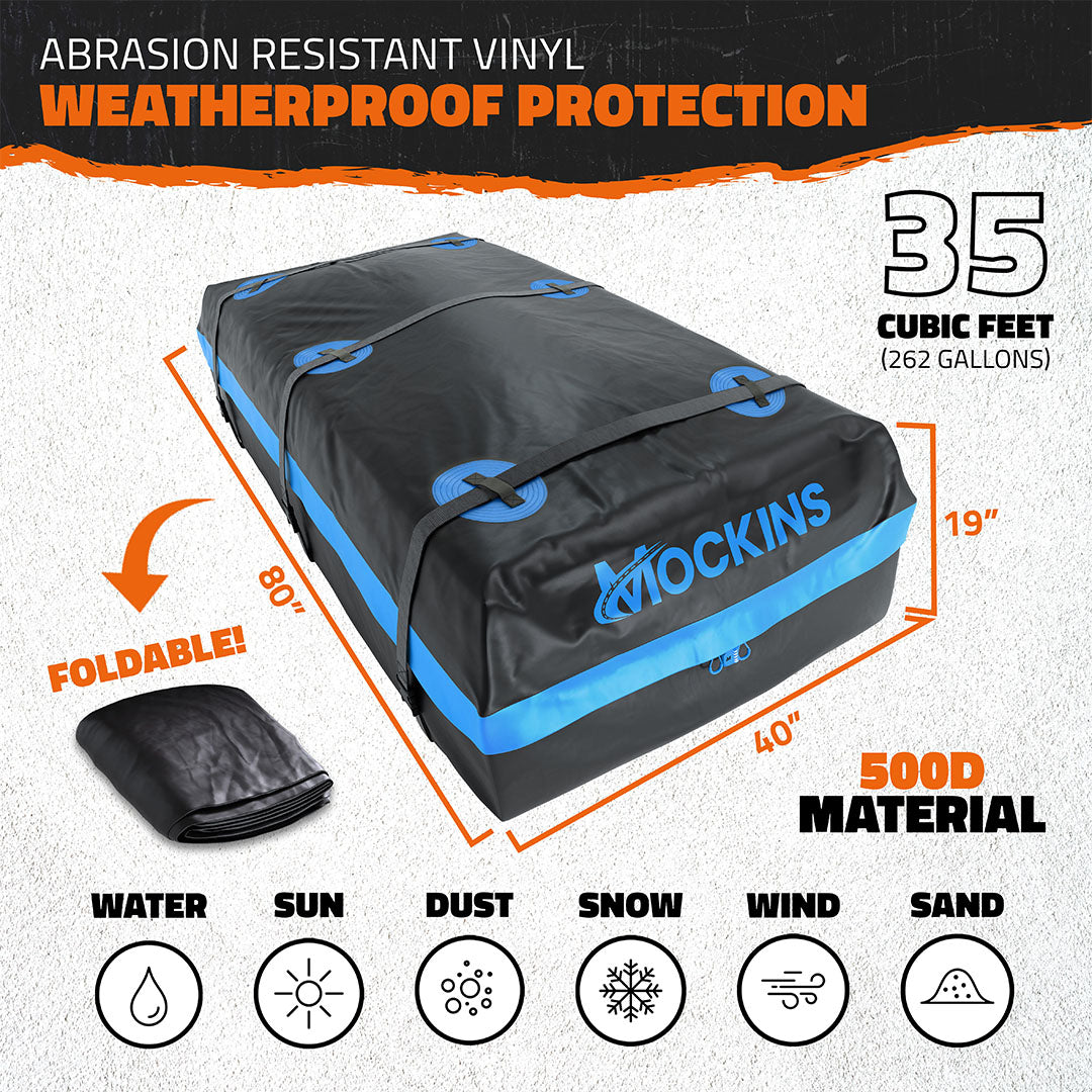 84"x39"x6" Extendable Roof Carrier & 35 Cu Ft Roof Bag