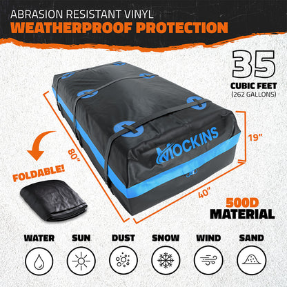 84"x39"x6" Extendable Roof Carrier & 35 Cu Ft Roof Bag