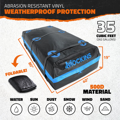 84"x39"x6" Extendable Roof Carrier & 35 Cu Ft Roof Bag