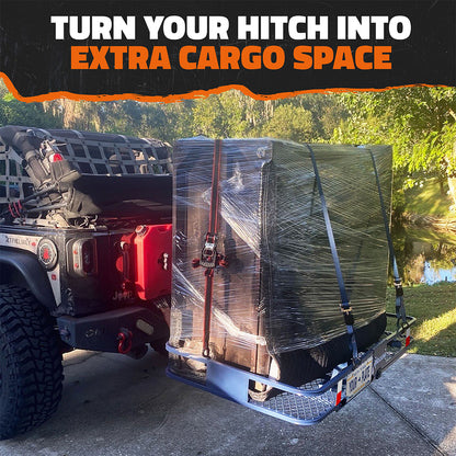 60"x30"x6" Navy Hitch Carrier & 30 Cu Ft Navy Cargo Bag
