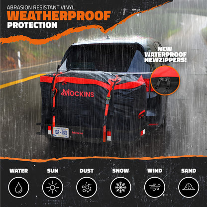 48"x18"x6" Hitch Carrier & 15 Cu Ft Cargo Bag + Packing Cubes