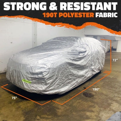 Waterproof Car & SUV Covers - With Zipper Door - Polyester