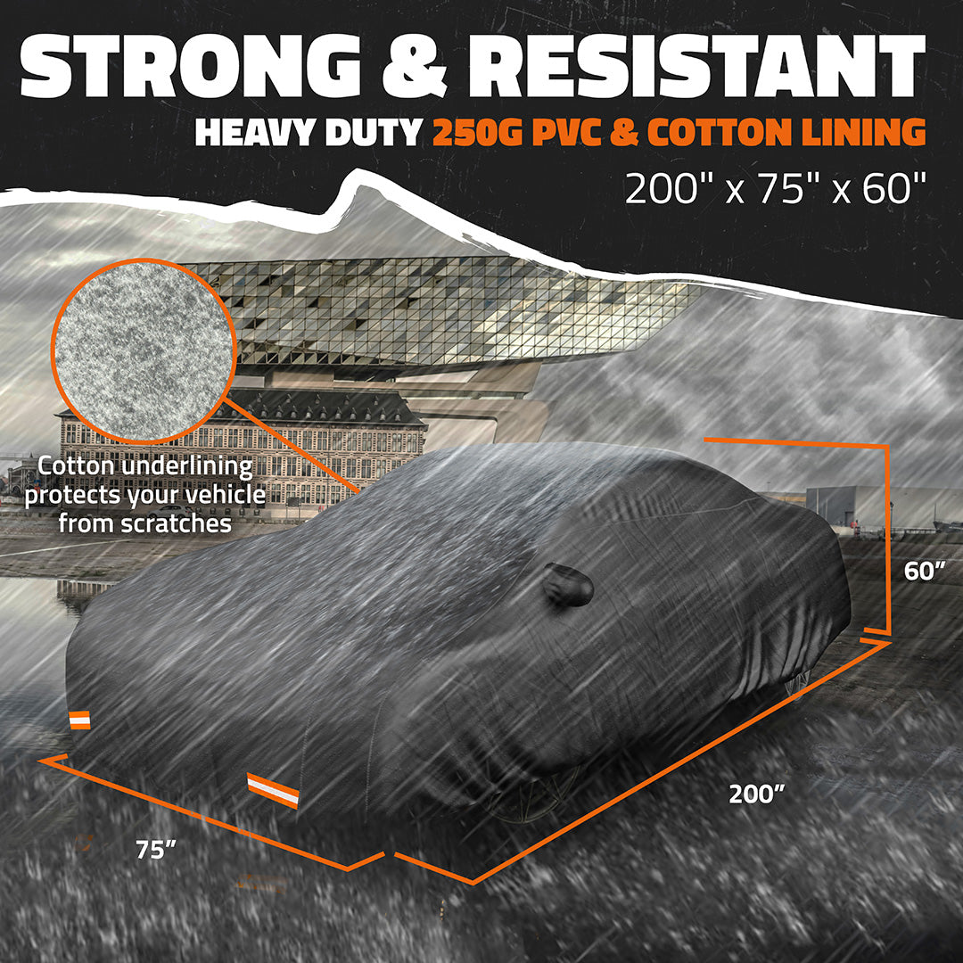 Heavy Duty Waterproof Sedan Covers - Cotton Lined